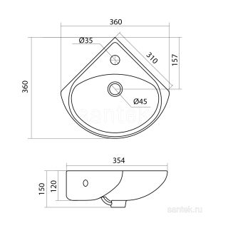 Раковина Santek Ирис 1.WH11.0.514